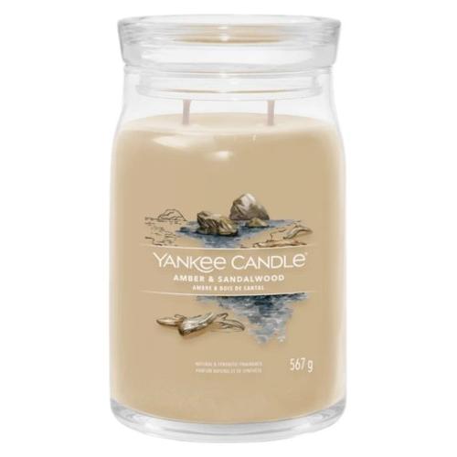 Yankee Candle Candela profumata Amber & Sandalwood (9,3x15,7cm) Giara L 65-80 ore SIGNATURE Beige 1629982E