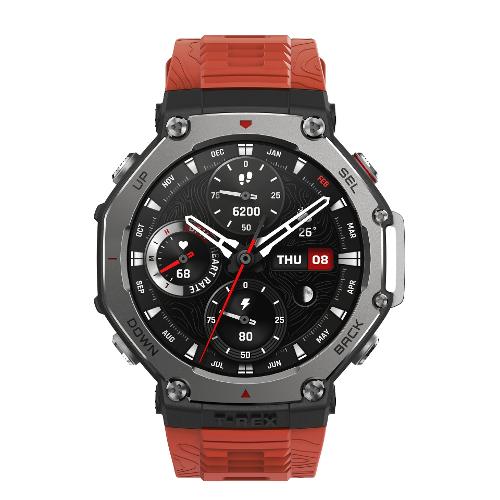 Amazfit Smartwatch ( AMOLED ) ADVENTURE SERIES T REX 3 Lava 48 mm W2322GL1N