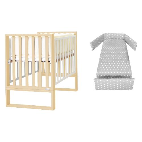Italbaby Set lettino infanzia Evolutivo INFINITO Naturale Starlette Grey 070 1100 865
