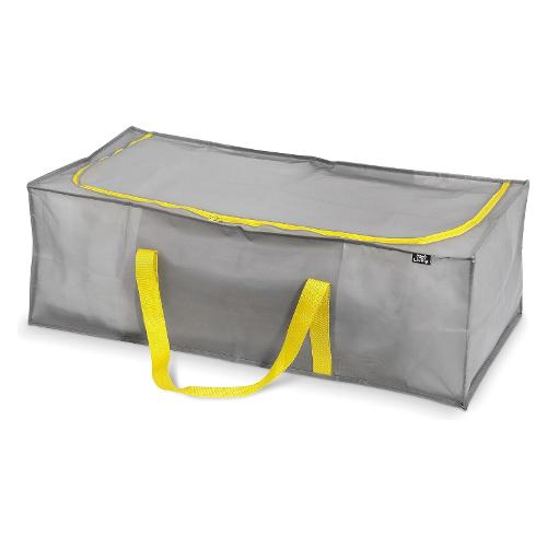 Domoliving Scatola salvaspazio sacca multiuso (90x45x30cm) TAURUS Grigio e Giallo 907403