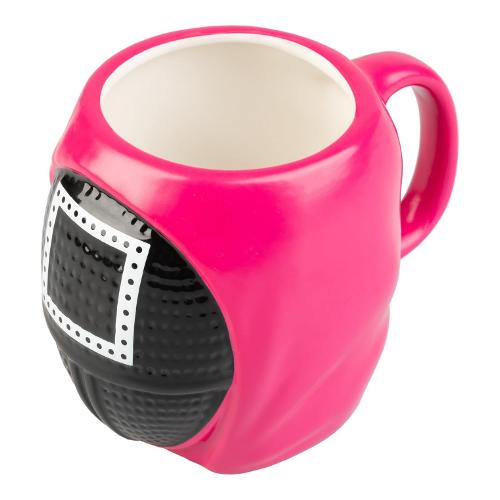 Erik Tazza mug Ceramica (600ml) 3D SQUID GAME Fucsia e Nero