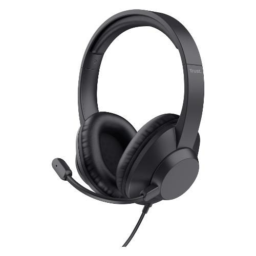 Trust Cuffie microfono filo Ayda Max USB Black 25461