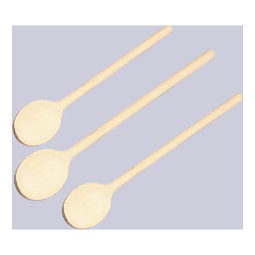Wood Living Set cucchiaioni cucina Legno 3 pz 20, 30 e 35 cm Naturale 001585