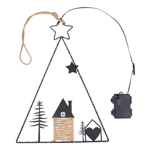 Lotti Albero di natale Nero 80133 (30x41cm) 55 luci - MICROLED