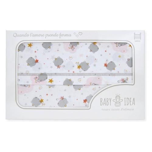 Baby Idea Set lenzuola lettino completo FANTASIA Rosa LLFRS