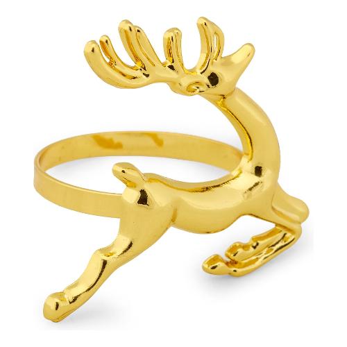 Fade Set anelli tovaglioli 6 pz Renna XMAS Gold 57048