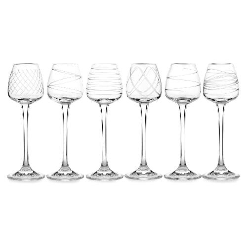 Fade Set calici Liquore 6 pz (70ml) ALIZE'E Trasparente decorato 59023