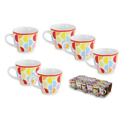 Cpo Set tazzine caffè 6 pz (90ml) MOON Multicolore