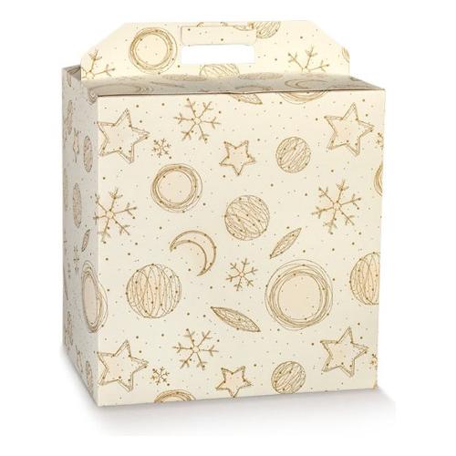 Scotton Scatola Natale Panettone e bottiglia (30,5x22,5x35cm) (1pz) WHITE UNIVERSE 139254P