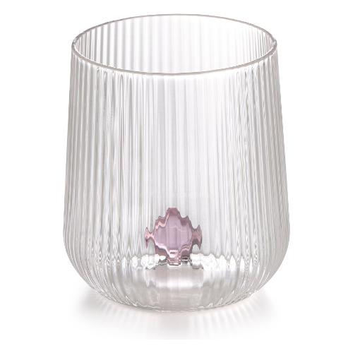 Ivv Bicchiere Acqua Vetro borosilicato (330ml) GEMME Trasparente e Rosa 8987 1