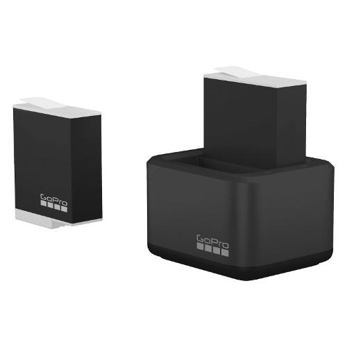Gopro Batteria action cam per Gopro Caricabatteria doppio + Batterie Enduro Black ADDBD 211 VE