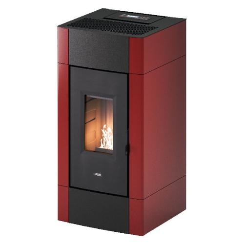 Cadel Stufa pellet 8,5kW CRISTAL 9 T1 Bordeaux 5 stelle Classe A+ 7025034