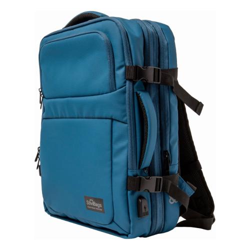 Stivibags Zaino viaggio (40Lt) espandibile 60Lt con pompa sottovuoto AIRMAX blu elettrico (30x20x46 cm) 88002