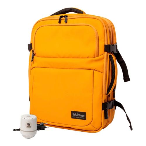 Stivibags Zaino viaggio (40Lt) espandibile 60Lt con pompa sottovuoto AIRMAX giallo (30x20x46 cm) 88005