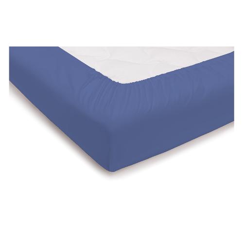 Savoltex Lenzuolo con angoli una piazza I COLORI DEL COTONE Blu navy