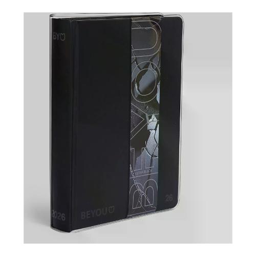 Beyou Diario scolastico Medium 2025/26 12m Set-Ago ULTRA BLACK Nero BE9AH000