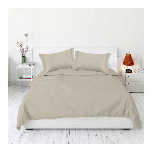 Savoltex Parure copripiumino due piazze RASO60 Beige