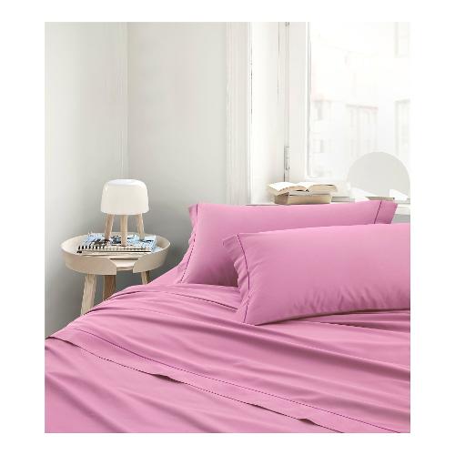 Savoltex Completo letto due piazze raso di cotone RASO60 Malva