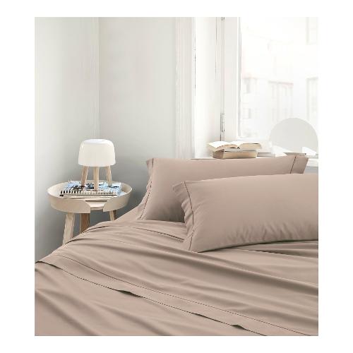 Savoltex Completo letto due piazze raso di cotone RASO60 Toupe