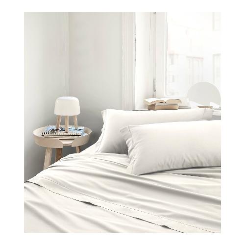 Savoltex Completo letto due piazze raso di cotone RASO60 Bianco