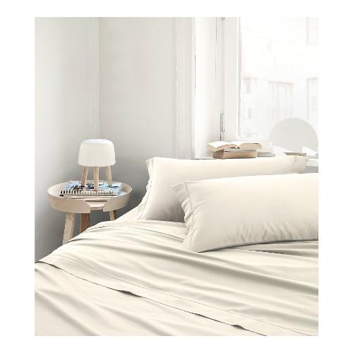 Savoltex Completo letto due piazze raso di cotone RASO60 Avorio