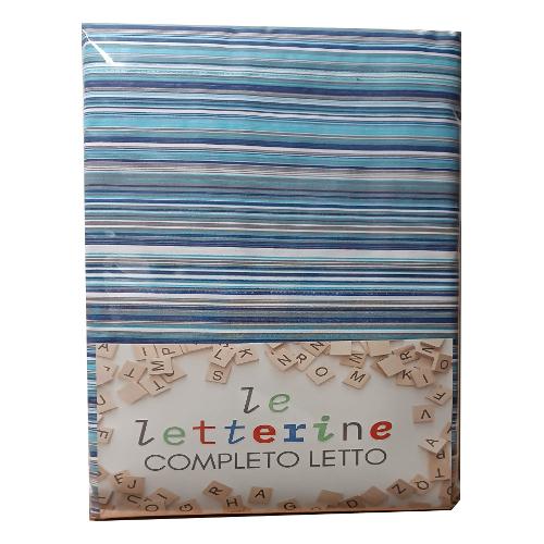 Savoltex Completo letto piazza e mezza cotone LETTERINE Assortito