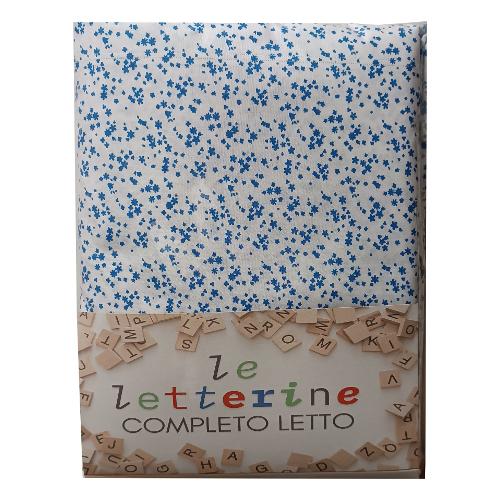 Savoltex Completo letto due piazze cotone LETTERINE Assortito