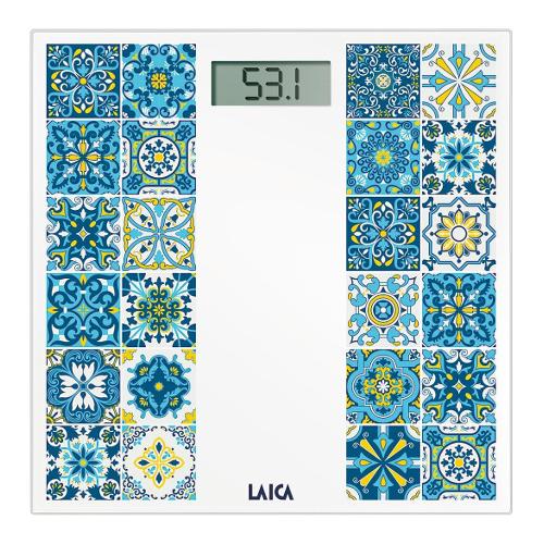 Laica Bilancia pesapersone NEW ART Mediterranean Breeze White e Blue PS1083B