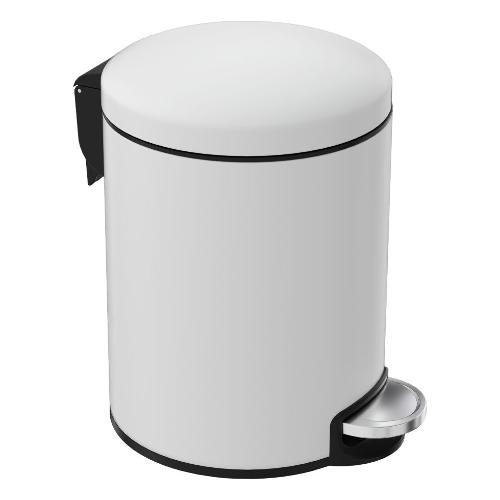 Amicasa Pattumiera bagno (5Lt) a pedale con frizione Bianco Art.10
