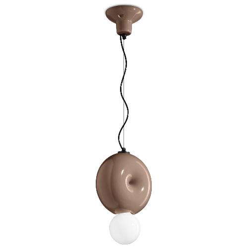 Ferroluce Sospensione BUMBUM Marrone moka (25x128cm) C2751 MOK 1 luce - E27 - Max 53W