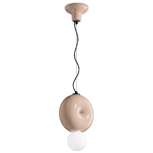 Ferroluce Sospensione BUMBUM Grigio sabbia (25x128cm) C2751 GRS 1 luce - E27 - Max 53W