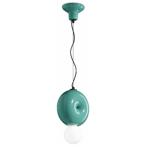 Ferroluce Sospensione BUMBUM Turchese (25x128cm) C2751 TUR 1 luce - E27 - Max 53W