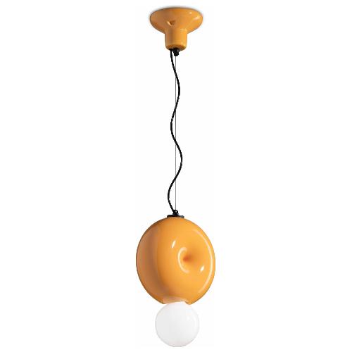 Ferroluce Sospensione BUMBUM Giallo (25x128cm) C2751 GIA 1 luce - E27 - Max 53W