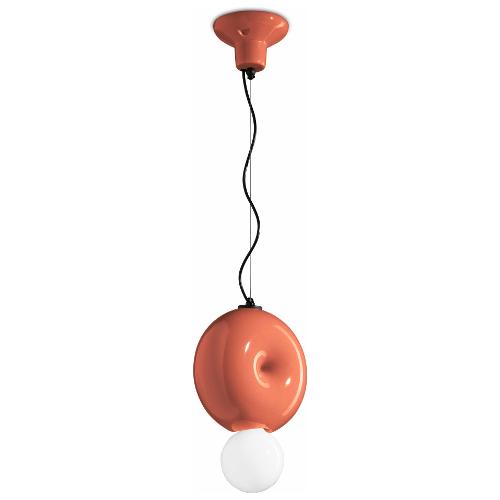 Ferroluce Sospensione BUMBUM Arancio pokè (25x128cm) C2751 APO 1 luce - E27 - Max 53W
