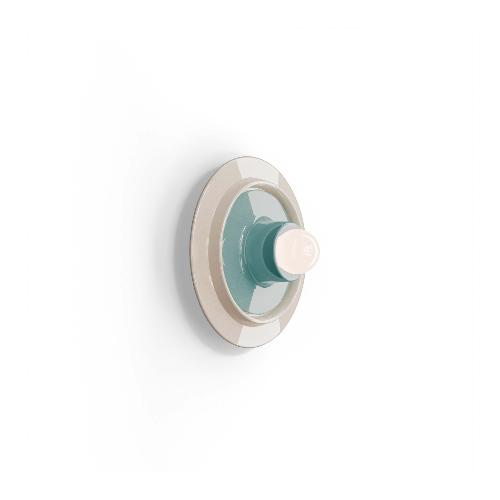 Ferroluce Plafoniera VOILA Azzurro e Crema (10x28cm) C2775 ACR 1 luce - E27 - Max 53W