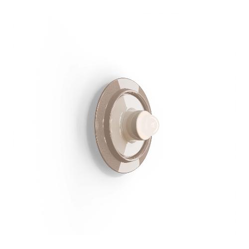 Ferroluce Plafoniera VOILA Grigio sabbia e Crema (10x28cm) C2775 GSC 1 luce - E27 - Max 53W