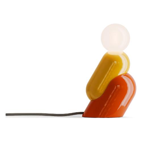 Ferroluce Lampada tavolo TATA Giallo e Arancio volpe (8,6x13x22,2cm) C2820 GAV 1 luce - E27 - Max 33W