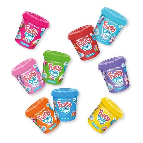 Mitama Pasta modellabile Barattolo 120 gr tappo formina FUNNY DOO Assortito 63860