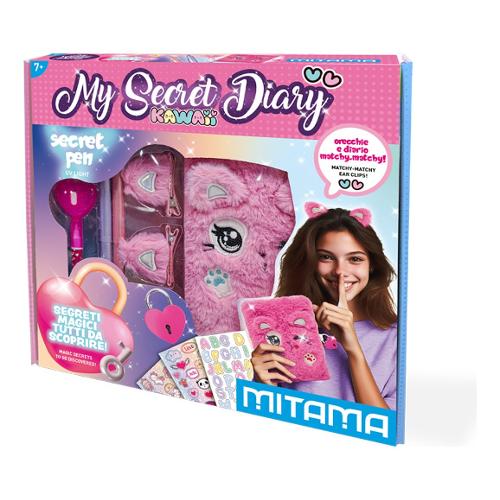 Mitama Diario segreti MY SECRET KAWAII set Gatto con penna magica Fucsia 63937