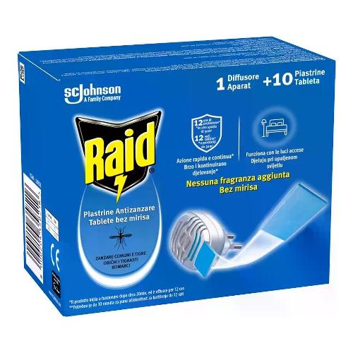 Raid Elettroemanatore per insetticida piastrine 10 ricambi inclusi W373982
