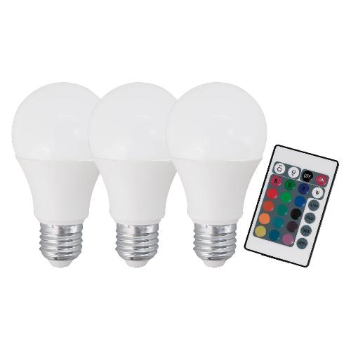 Eglo Set lampadine led (3pz) a goccia E27 (6W) , rgb LM LED E27 10681
