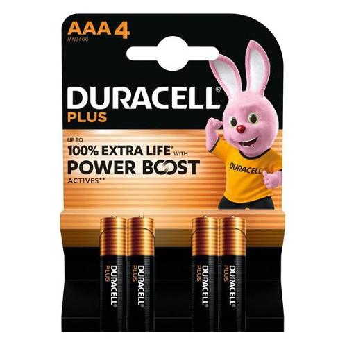 Duracell Batteria Ministilo AAA Alcalina PLUS Power Boost 4pz DU0203