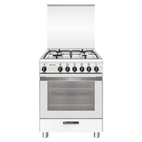Glem Gas Cucina gas 4 zone Forno a Gas SPECIALISTA SA664VWH White Classe A (60x60x85cm)