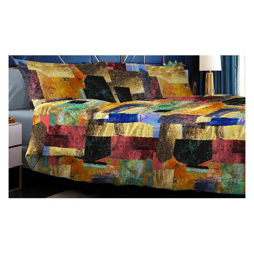 Tessitura Zambaiti Completo letto due piazze raso di cotone CLEA 6044