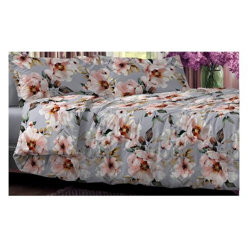 Tessitura Zambaiti Completo letto due piazze raso di cotone CLEA 6042