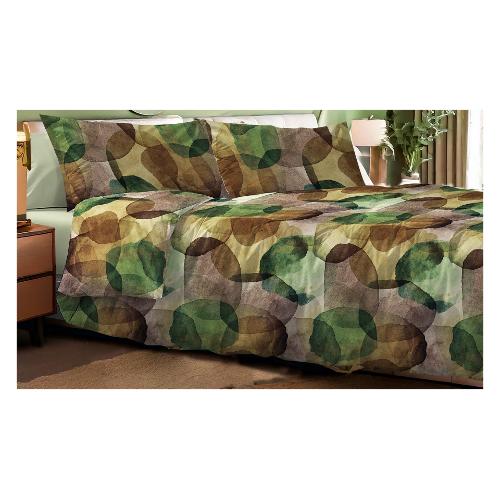 Tessitura Zambaiti Completo letto due piazze raso di cotone CLEA 6043