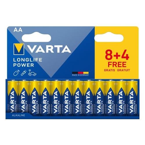Varta Batteria Stilo AA Alcalina LONGLIFE POWER 12pz 4906121772