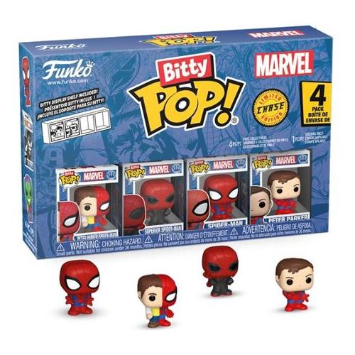 Funko POP BITTY Marvel Spider Man Parker Split 4 Pack 85704