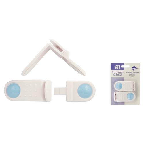 Oreca Chiusura angolare 80x37x37 mm 2pz Bianco e Azzurro 0013793 06