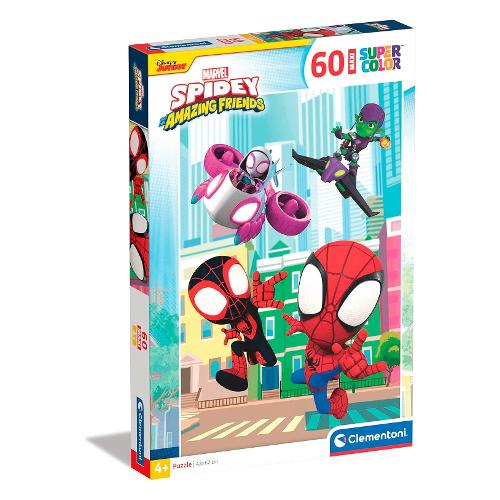 Clementoni Puzzle 60 pz Maxi Supercolor 4-6a (42x62cm) MARVEL SPIDEY & AMAZING FRIENDS 26476